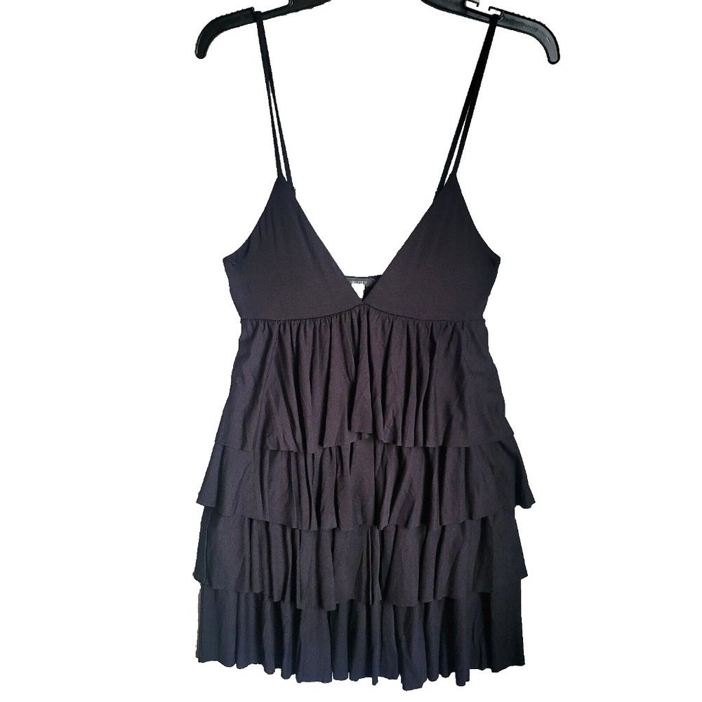 NWOT Forever 21 Layered Black Tunic Mini Dress Size M